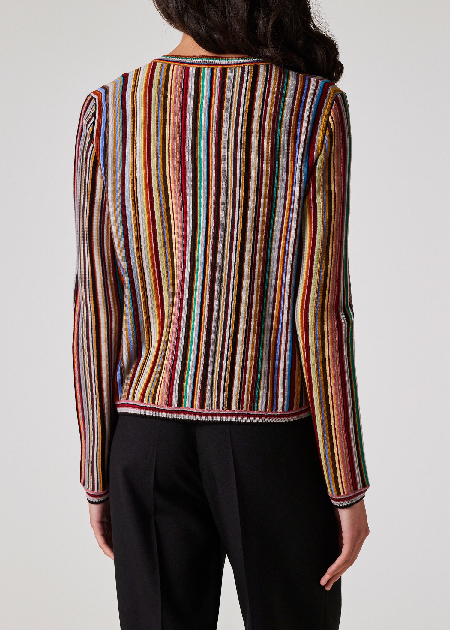 Women's 'Signature Stripe' Merino Wool Cardigan - 5