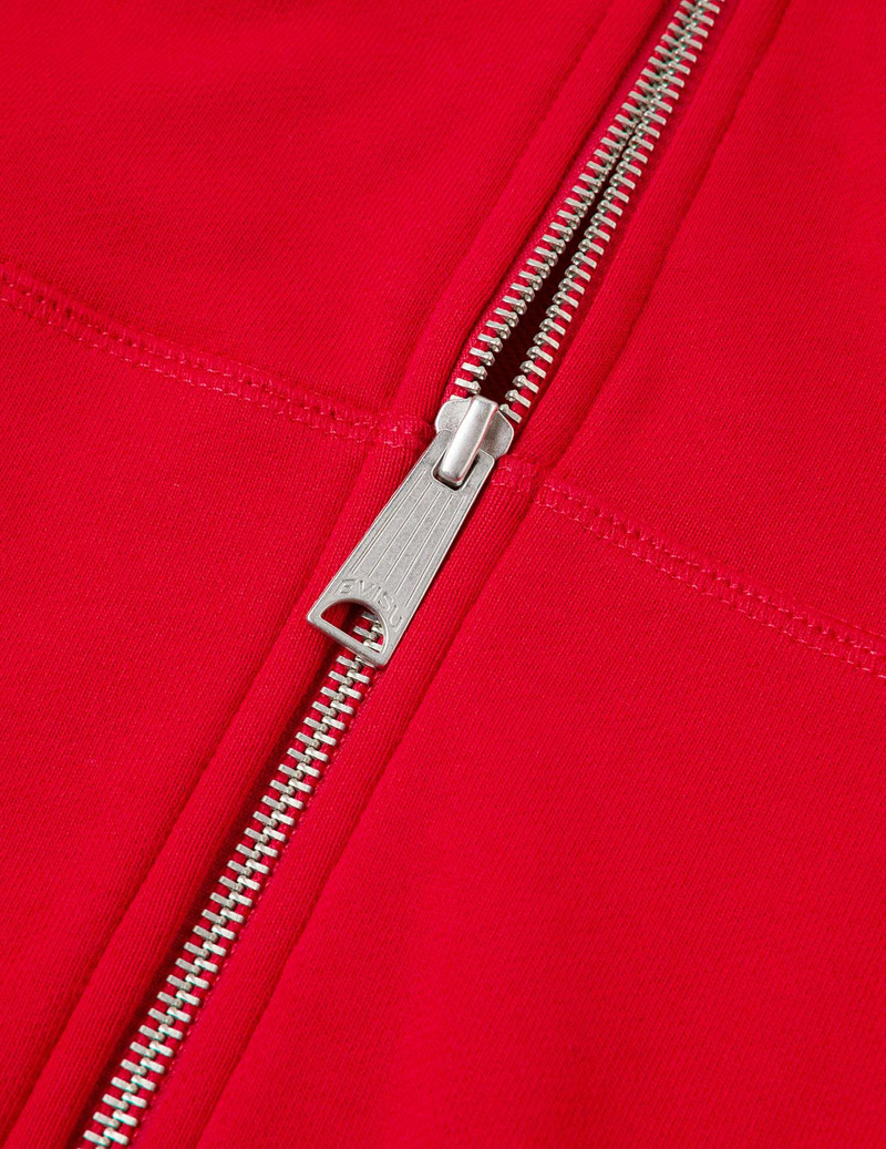 Year Of Horse Embroidery Zip-Up Hoodie - Red 12