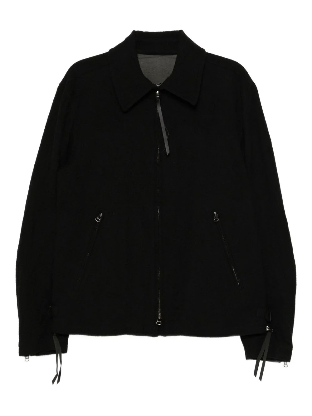 wool zip-up jacket - 1
