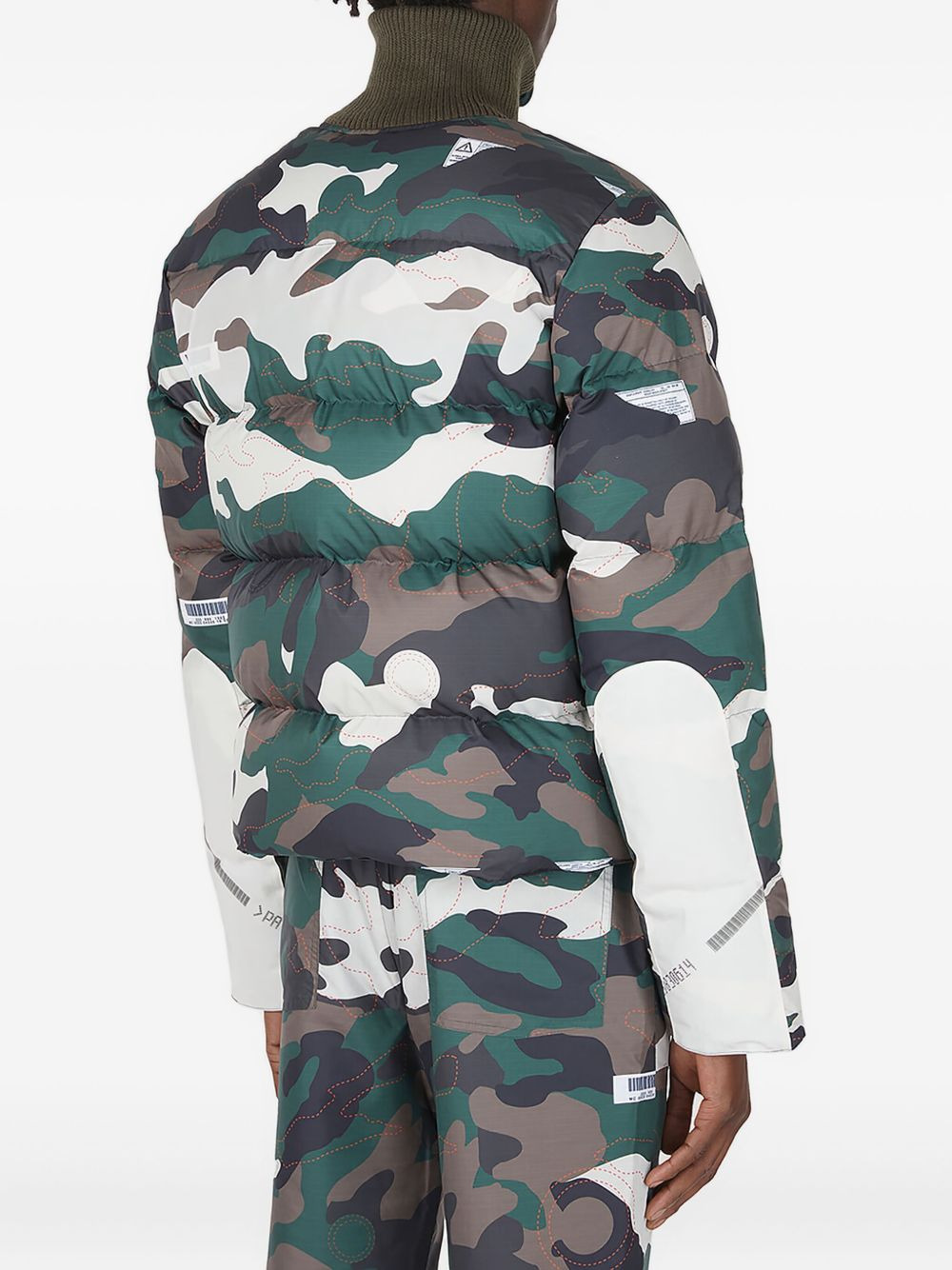 camouflage quilted puffer jacket - 4