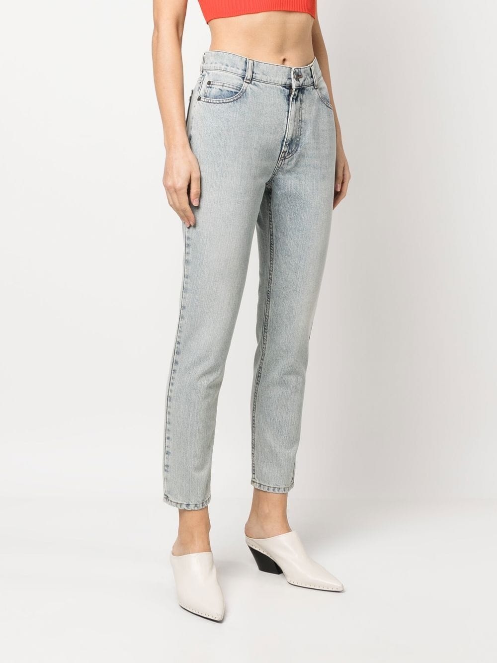 cropped slim-cut jeans - 3