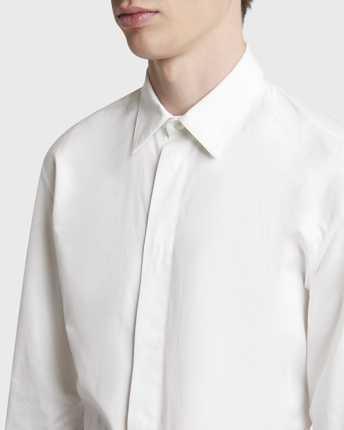 Men's Solid Cotton Sport Shirt - 5