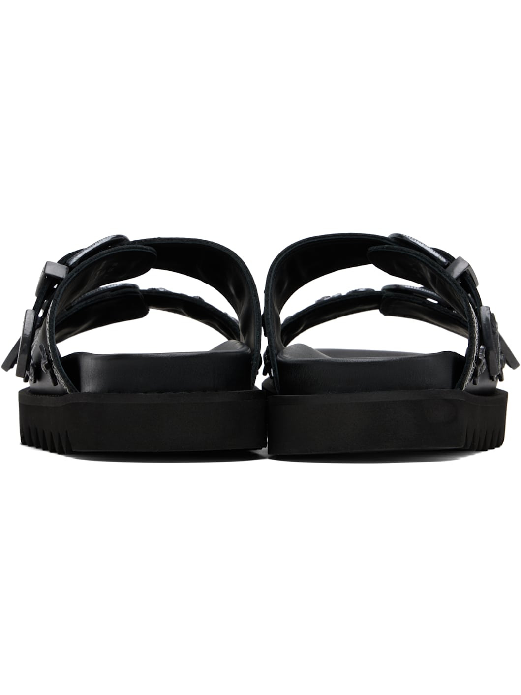 Black Leather Sandals - 2