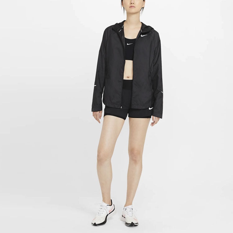 (WMNS) Nike Eclipse 2-in-1 Running Training Solid Color Sports Woven Shorts Black CZ9571-010 - 3