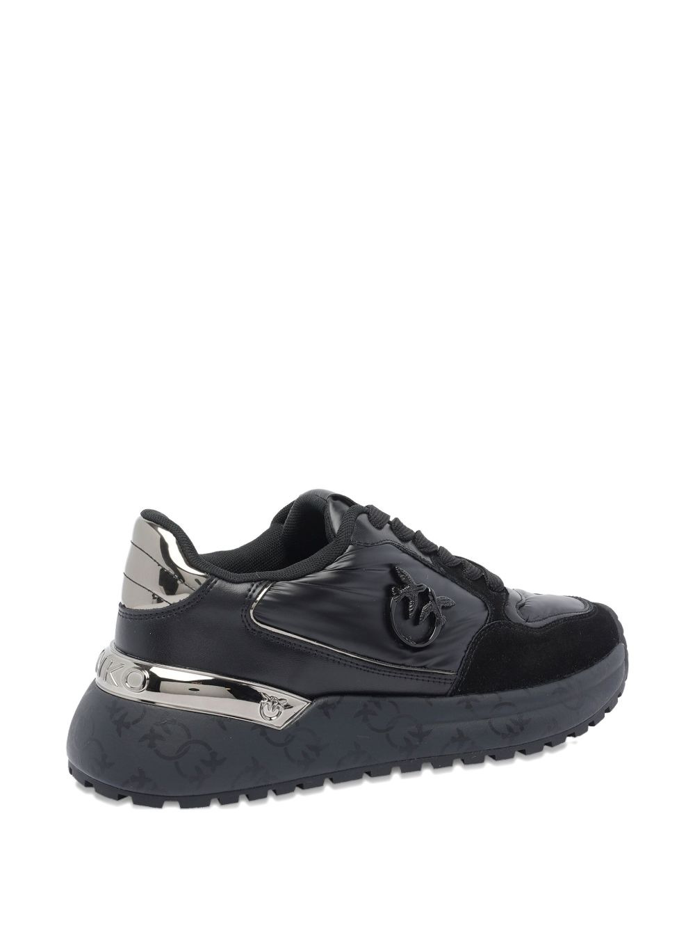 metallic-panel chunky-sole sneakers - 4