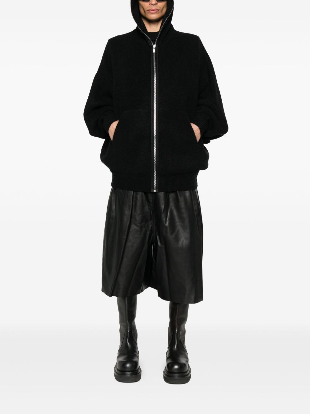 hooded zip-up hoodie - 2