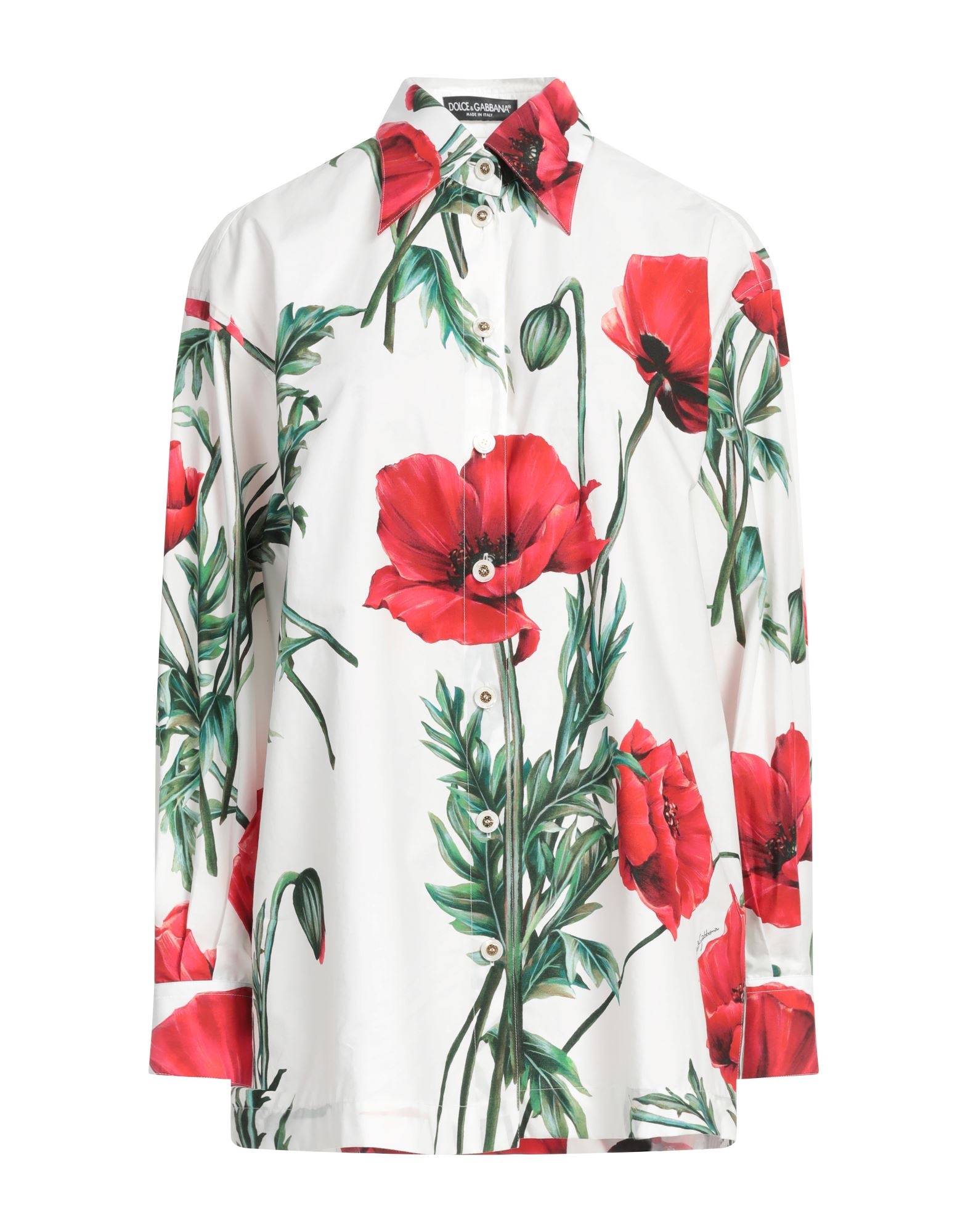 White Women's Floral Shirts & Blouses - 1