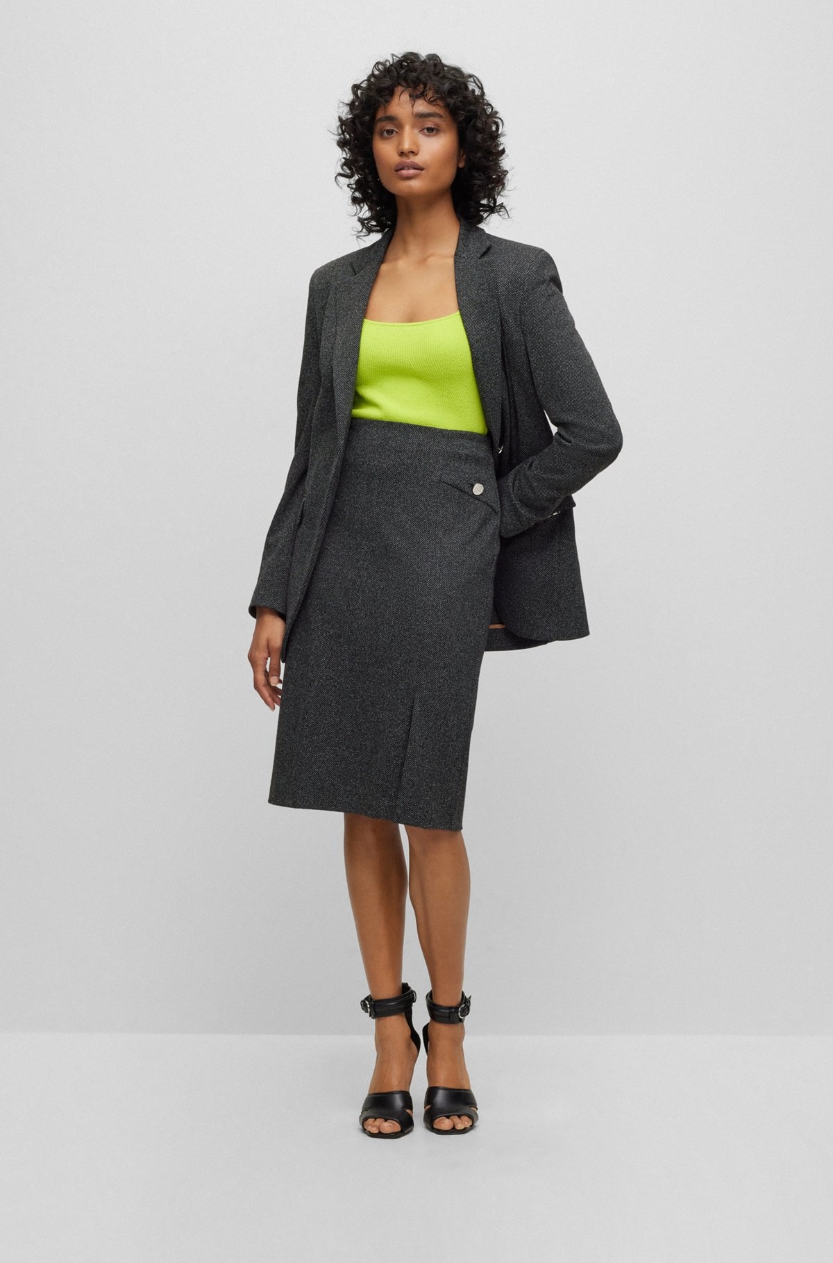 SLIM-FIT JACKET IN HEAVYWEIGHT WOVEN CLOTH - 3