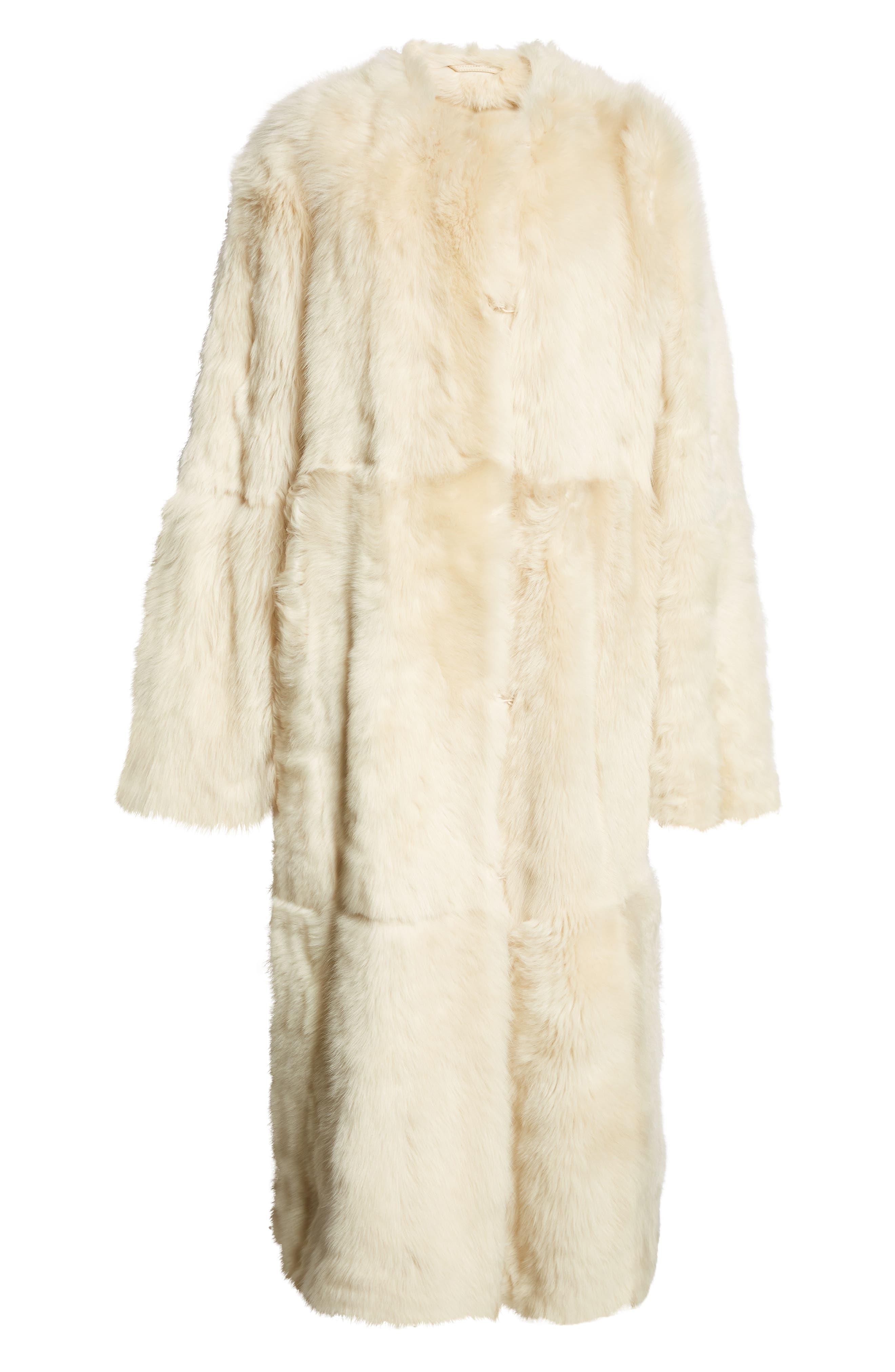 TOTEME Silky Genuine Shearling Coat in Eggnog at Nordstrom - 7