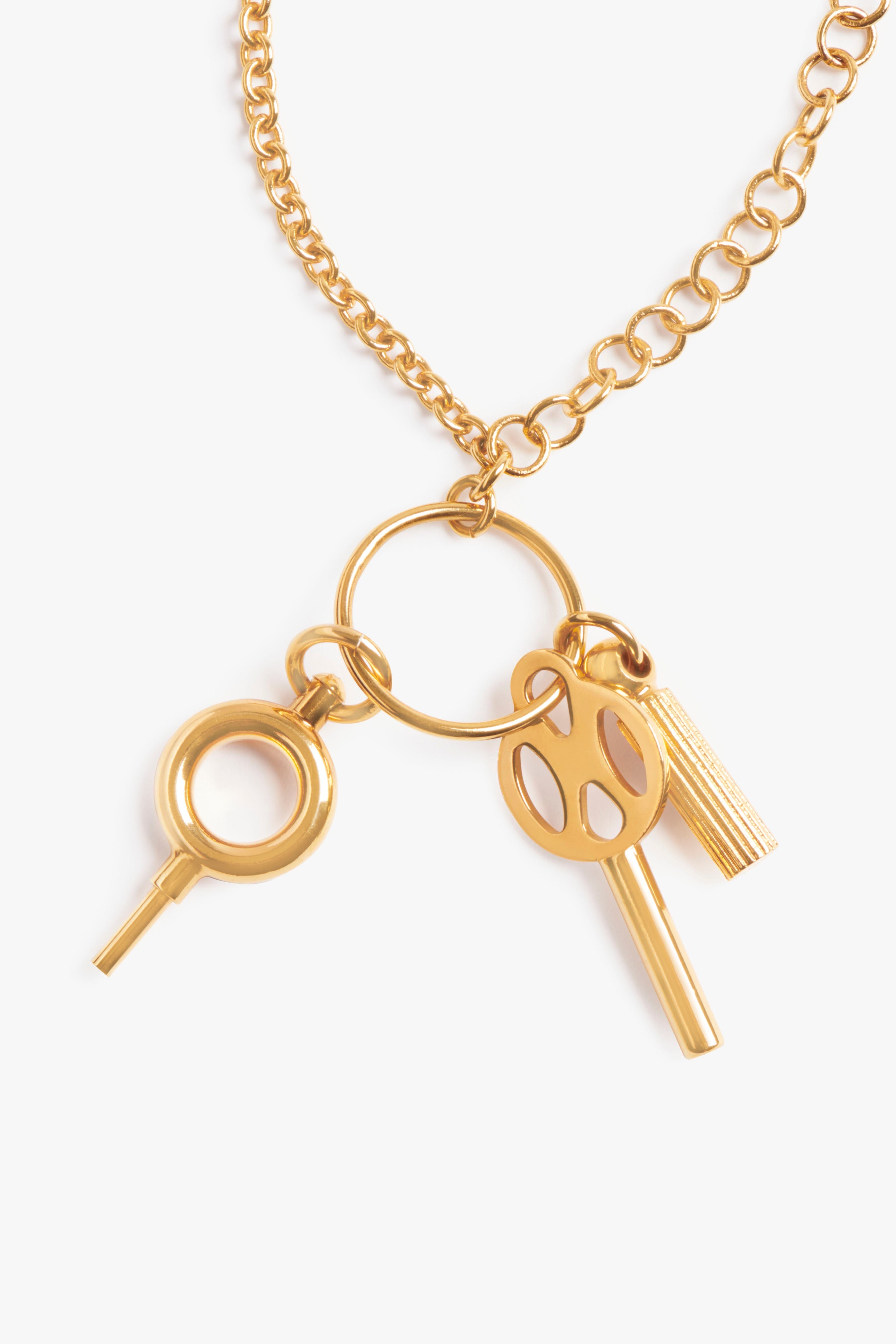 Key Charm Anklet in Gold - 2