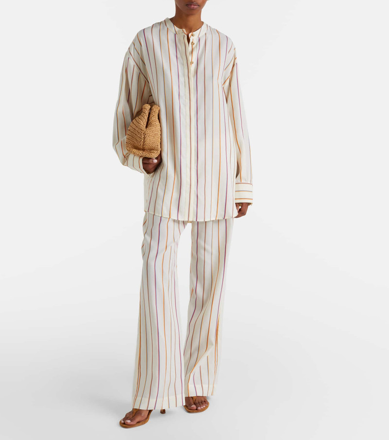 ASCENO Aria striped straight pants outlook