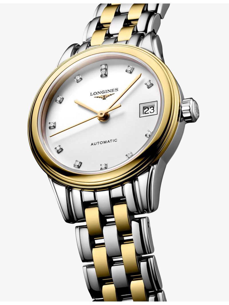 Longines L4.274.3.27.7 Flagship Classic Stainless-Steel, Yellow PVD And 0.034ct Diamond Automatic Watch outlook