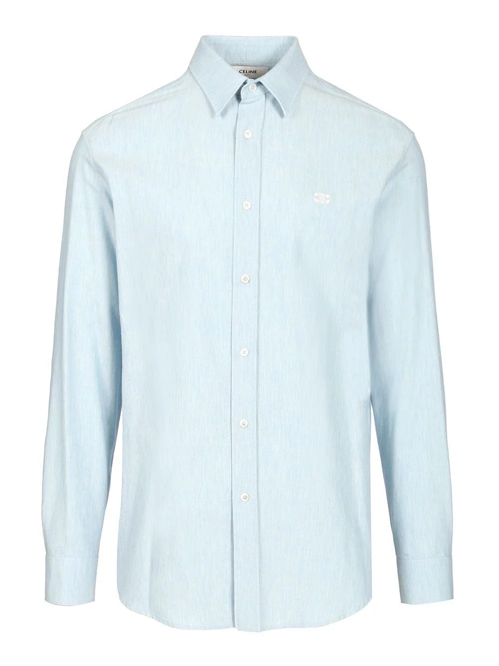 Celine Men Loose-Fitting Chambray Cotton Shirt - 1