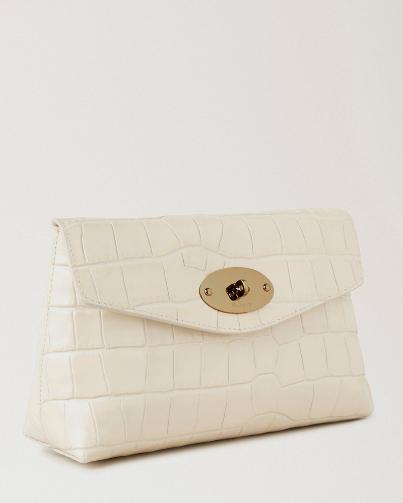 Darley Cosmetic Pouch Eggshell Shiny Small Croc 3