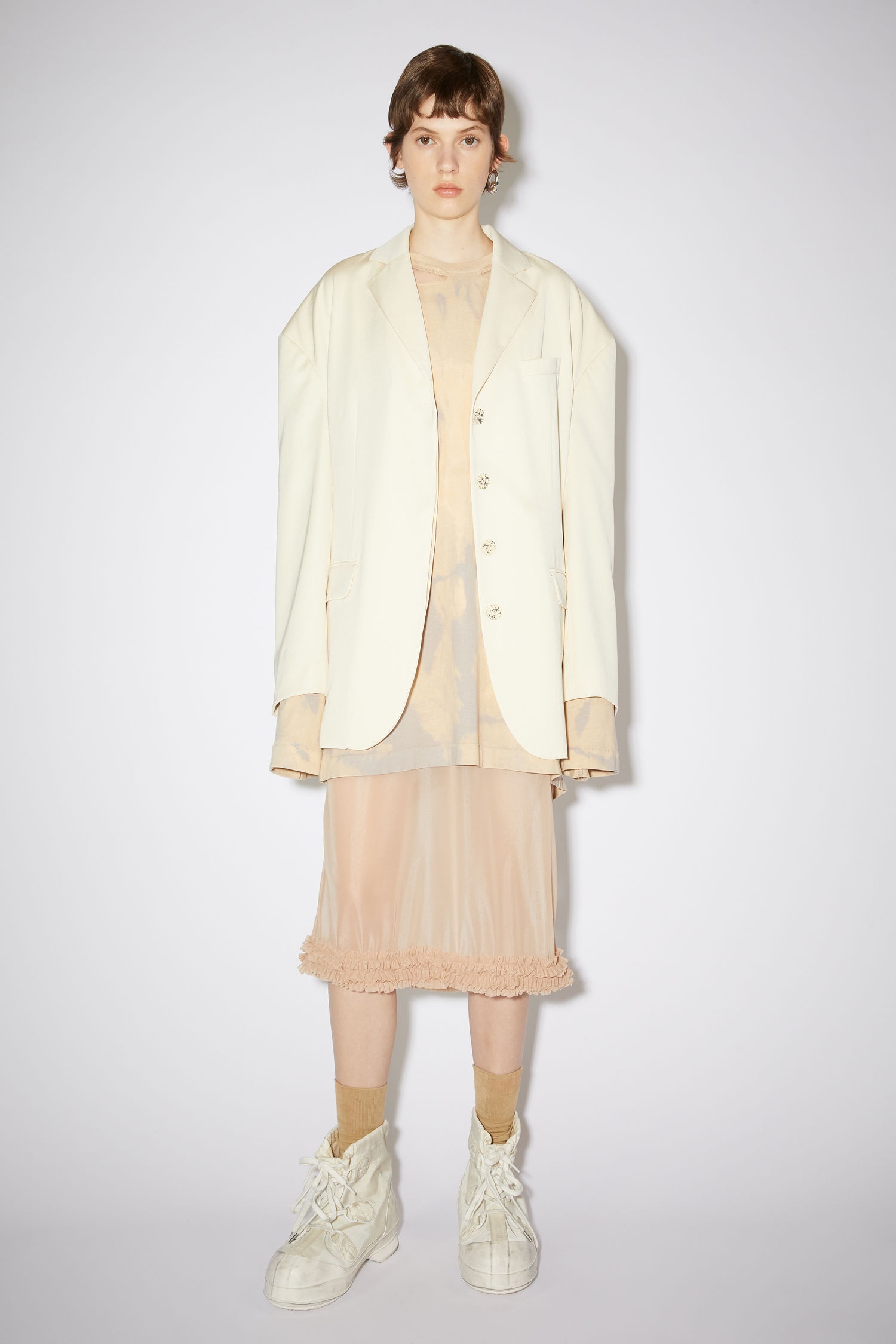 Belted suit jacket - Oat beige - 2