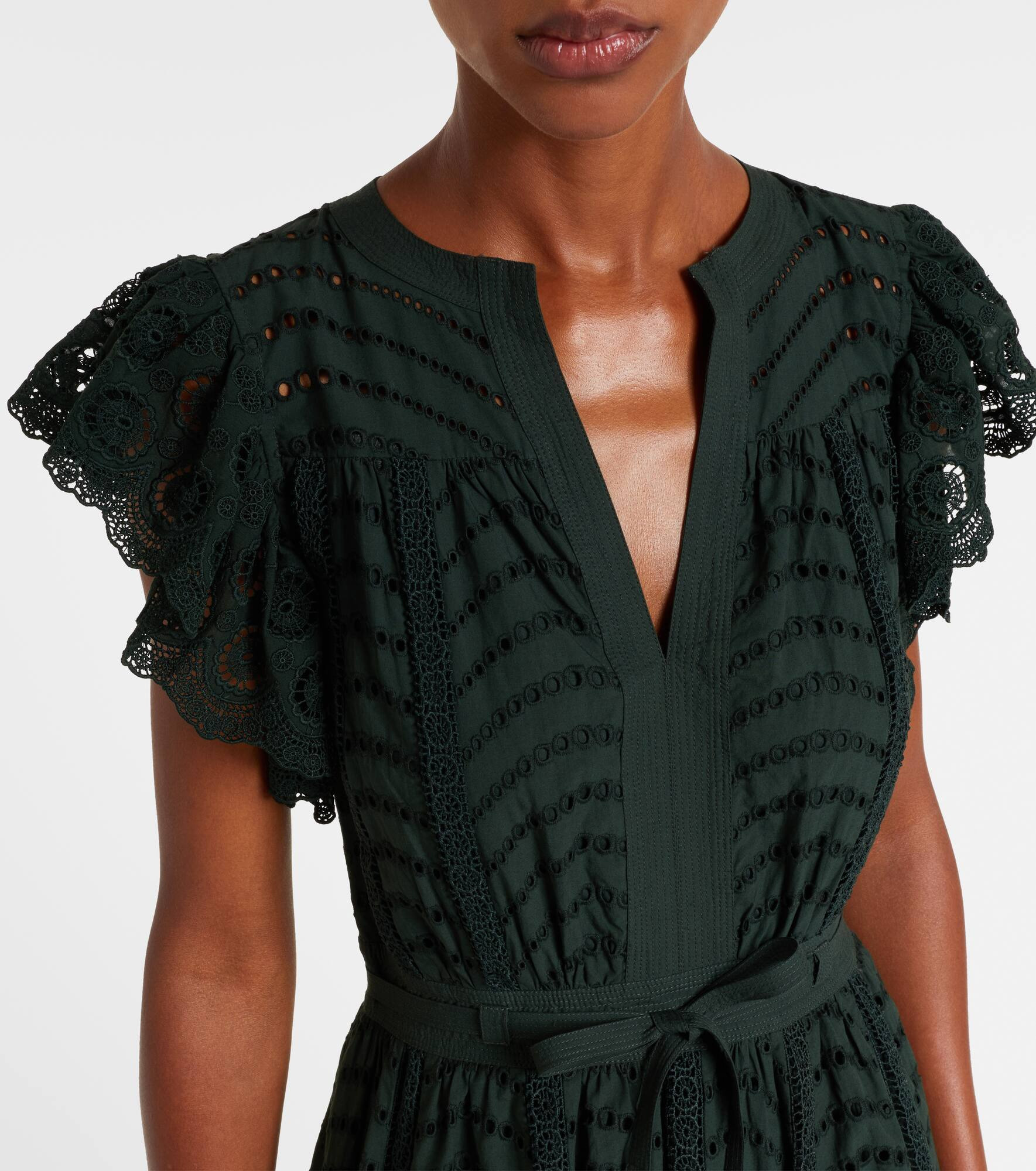 Olga broderie anglaise cotton midi dress - 4