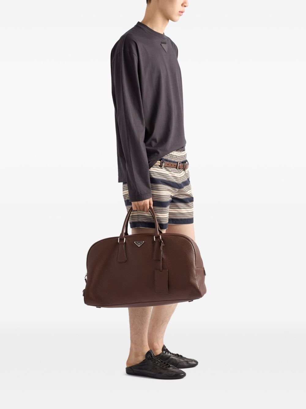 soft leather duffle bag - 2