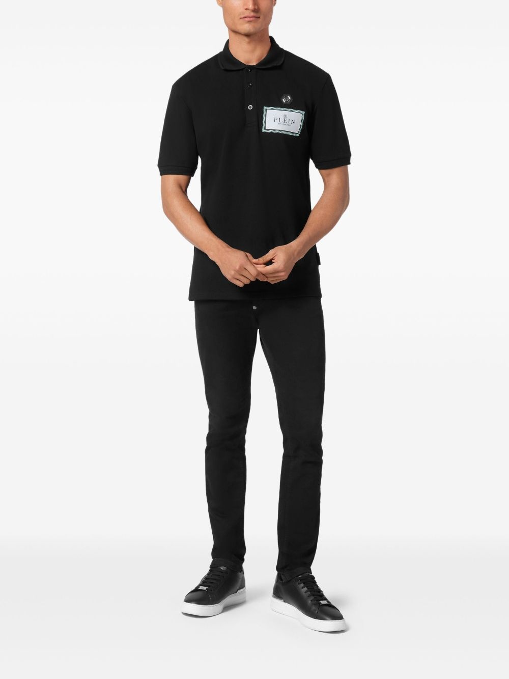 logo-tag polo shirt - 2