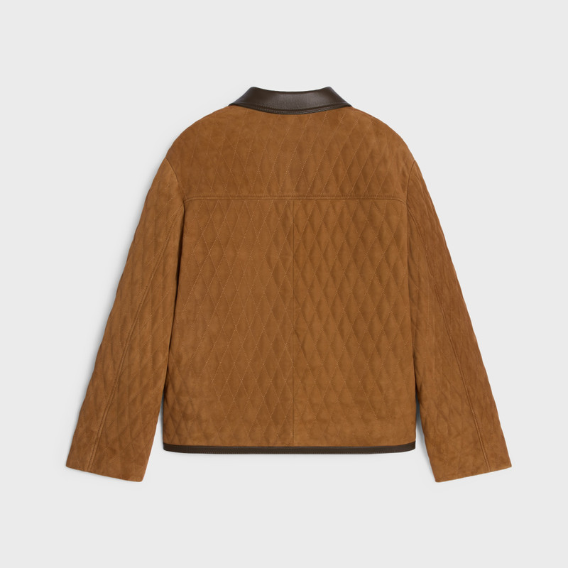 CELINE quilted jacket IN suede outlook