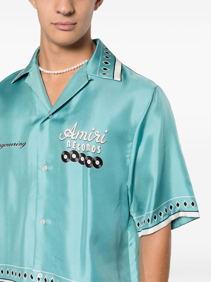 Records graphic-print silk shirt 5
