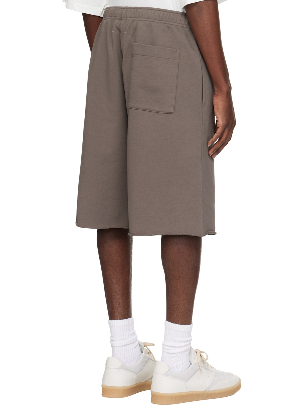 Brown Varsity Print Shorts - 3