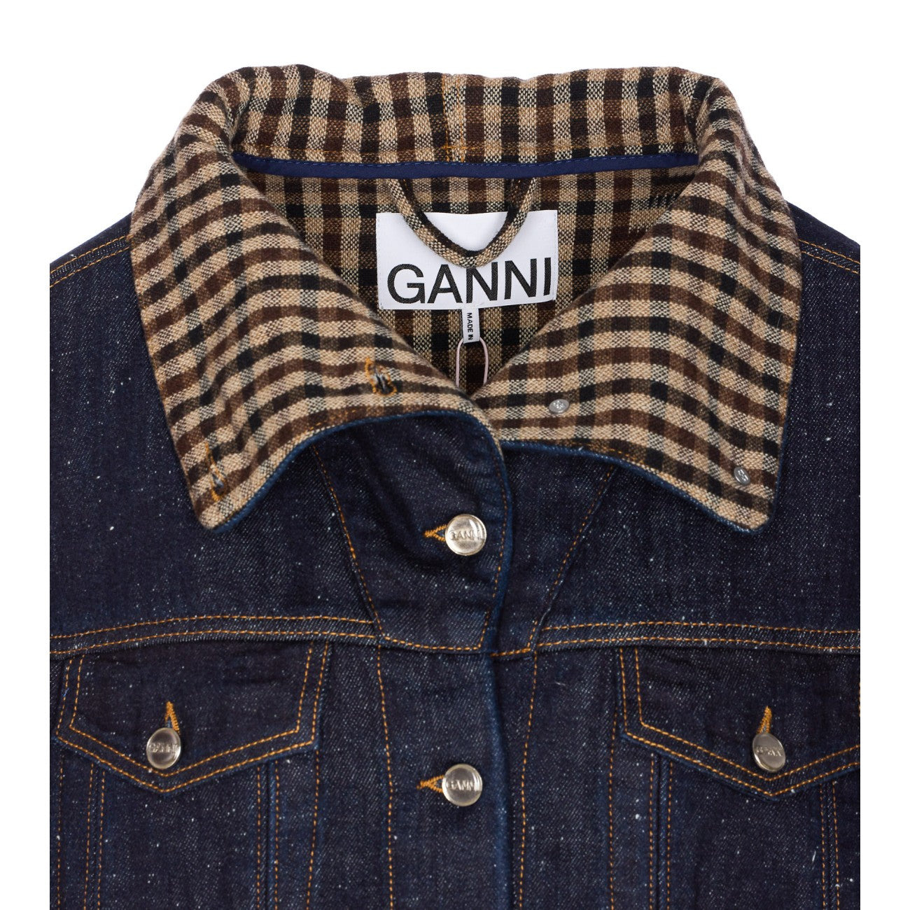 Ganni Women Neppy Denim Jacket - 4