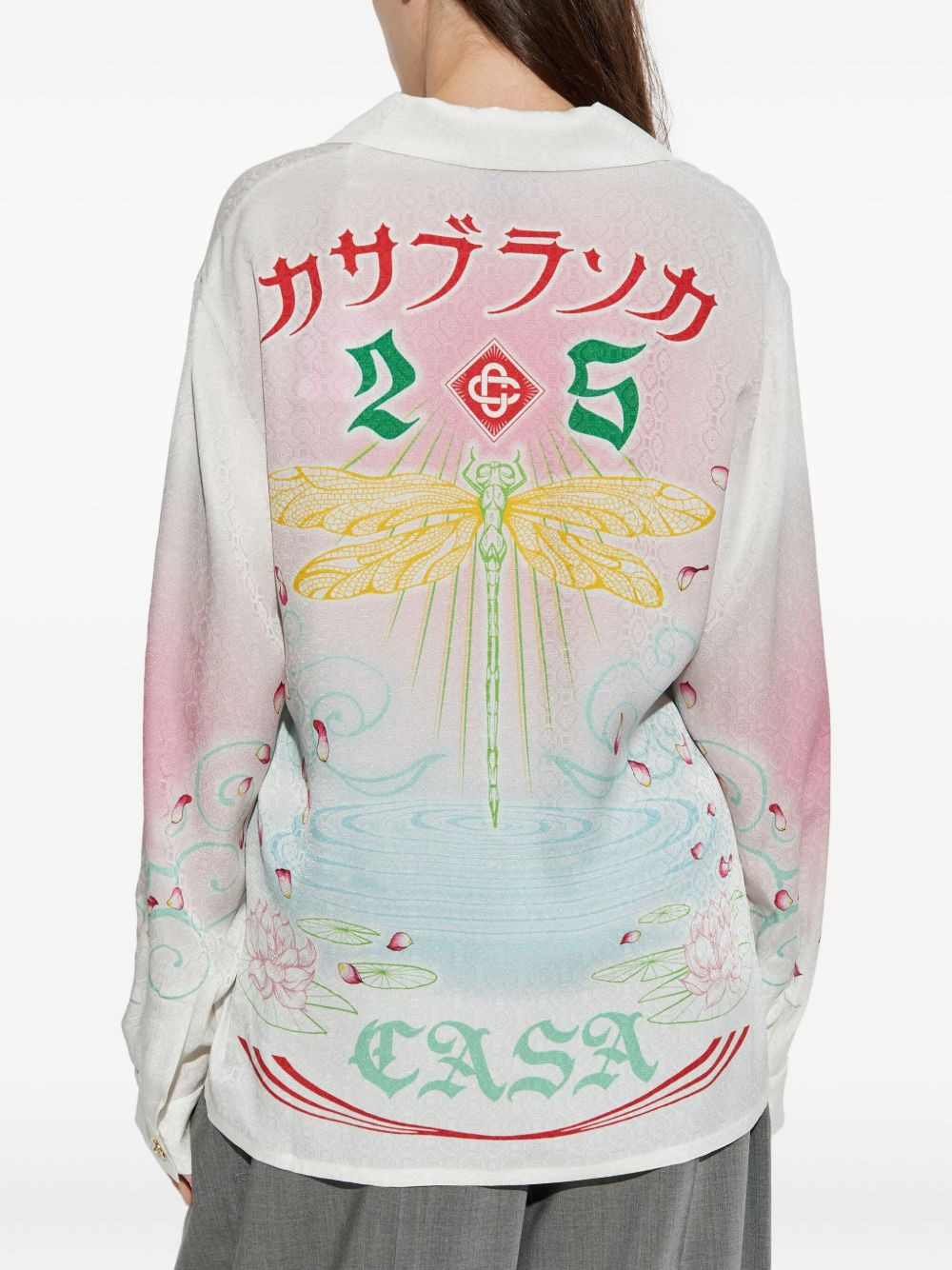 printed silk shirt - 4
