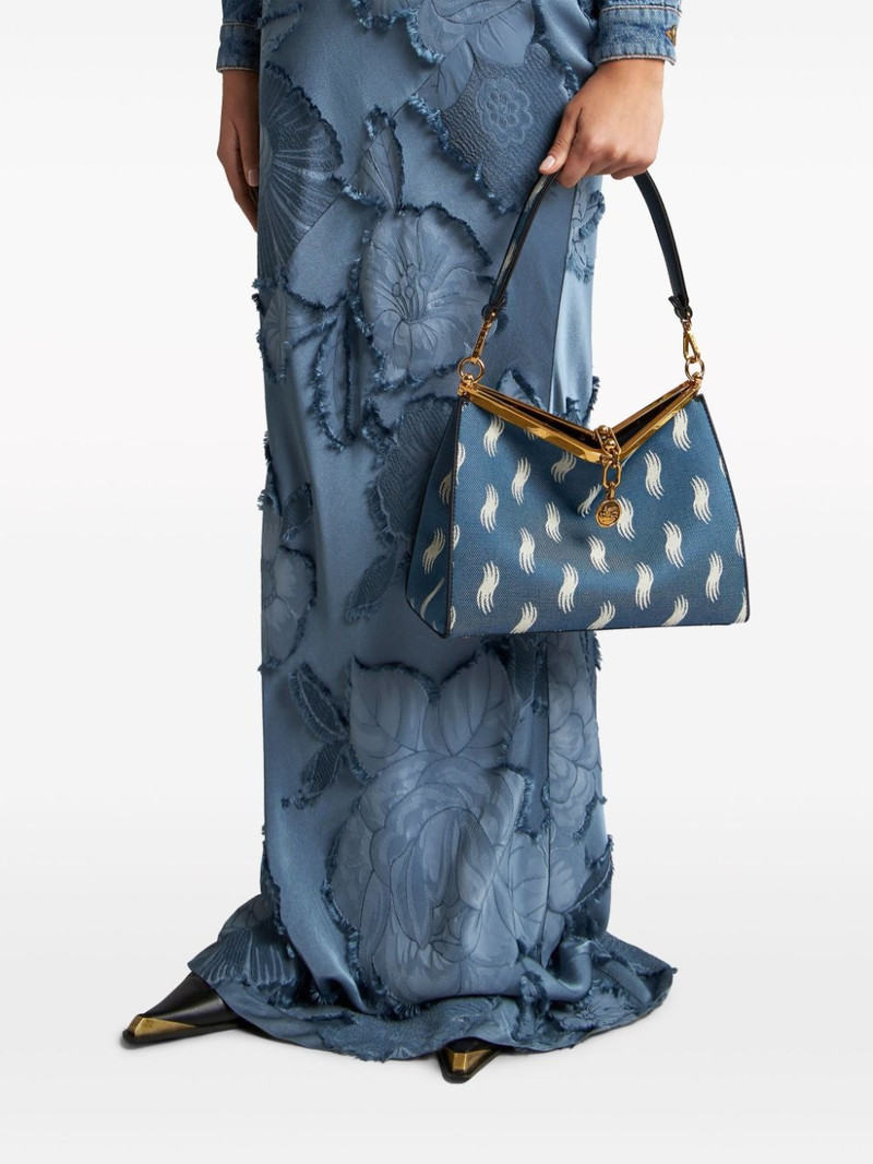 Etro medium Vela denim shoulder bag outlook