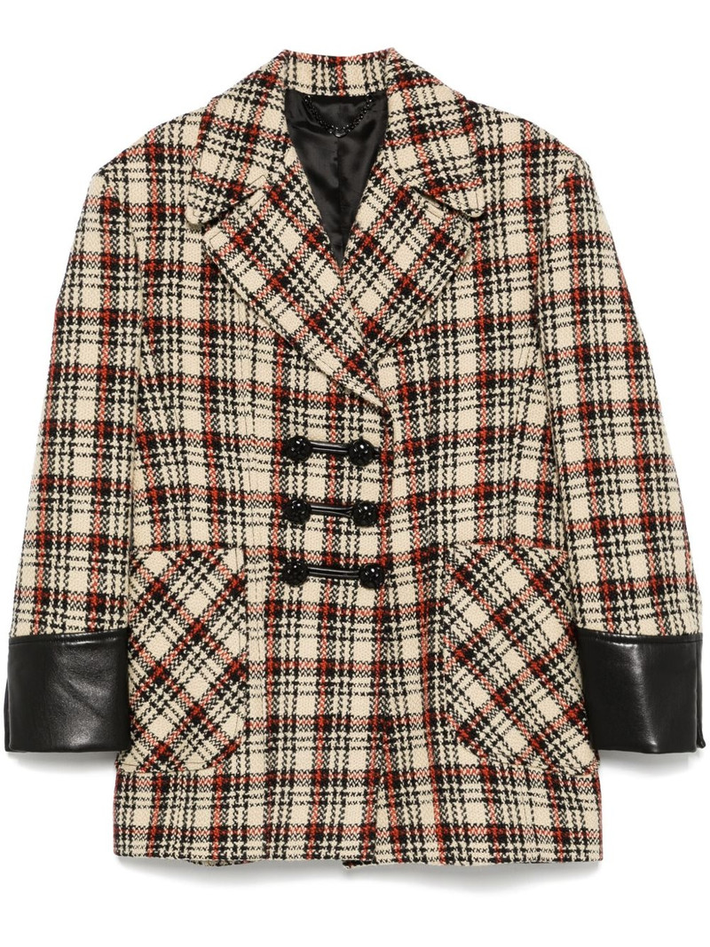 checked peacoat - 1