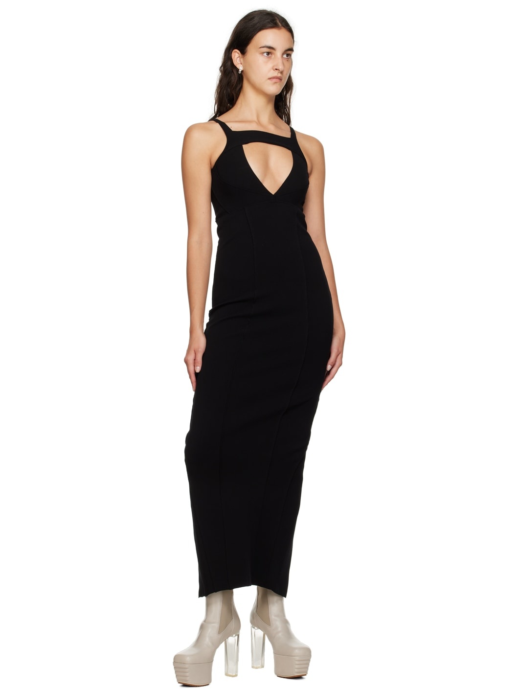 Black Sling Maxi Dress - 4