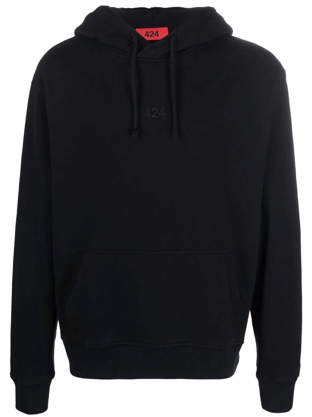 logo-embroidered cotton hoodie - 1