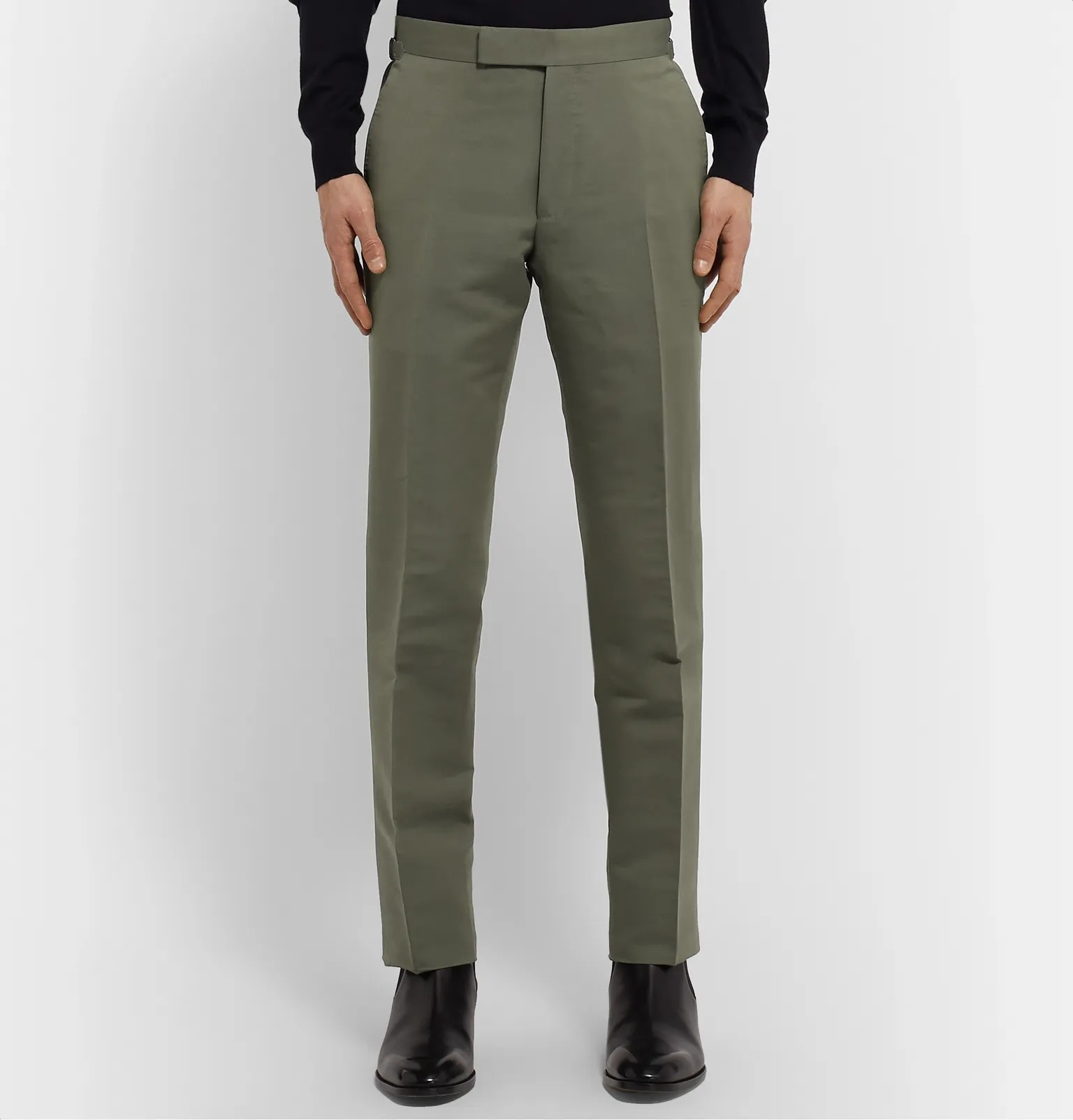 Shelton Slim-Fit Cotton and Silk-Blend Suit Trousers - 4