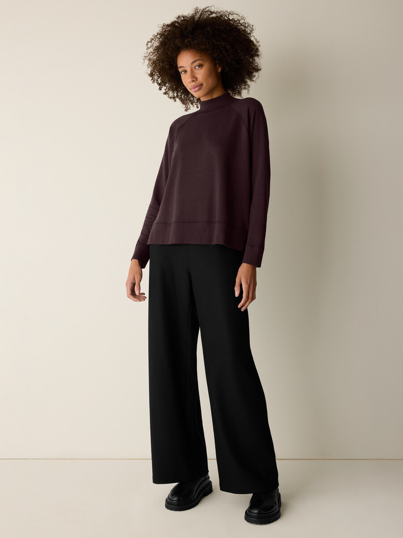 Cozy Brushed Terry Hug Mock Neck Top 3