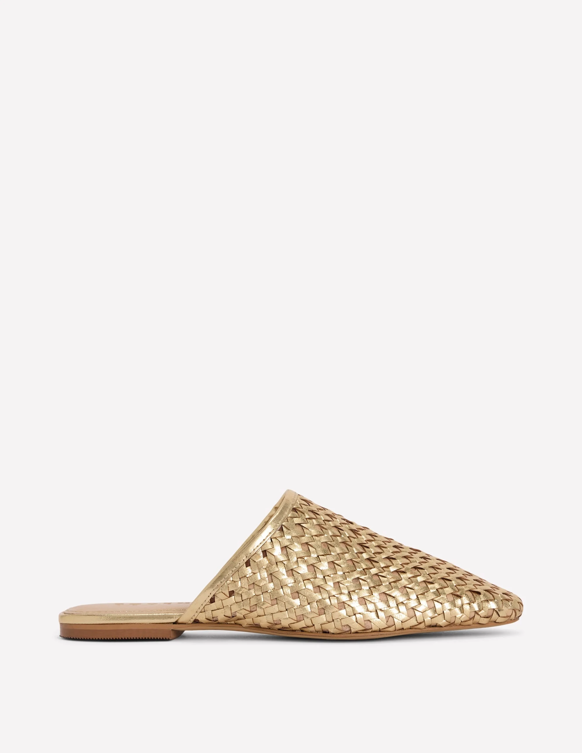 Mule Slipper Loafer-Gold Weave - 1