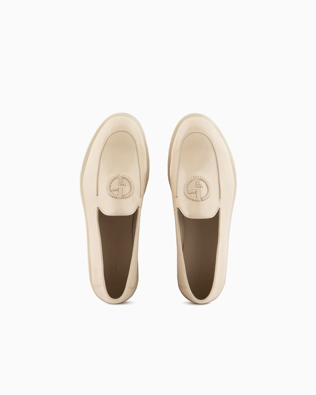 Vintage nappa leather loafers with embroidered logo - 3