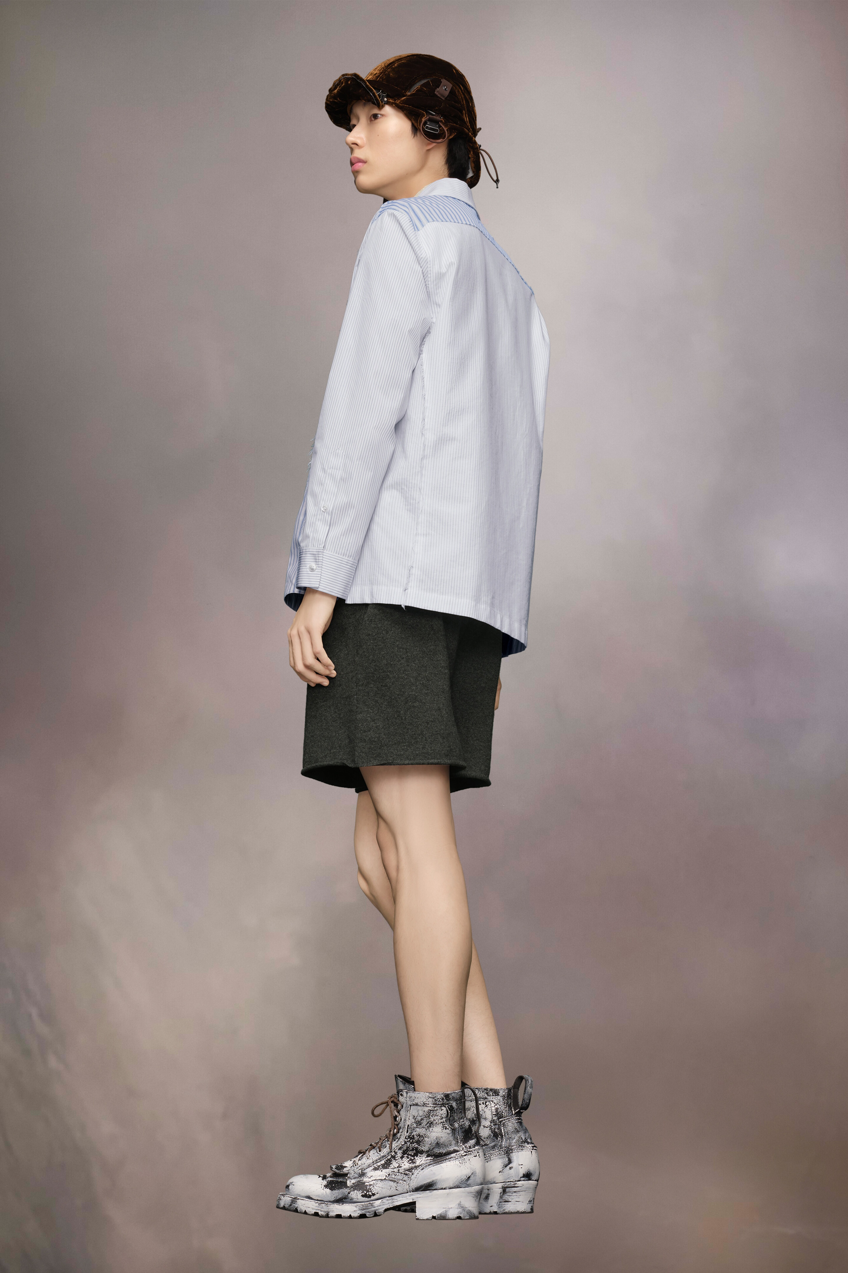 Patchwork stripe shirt - 4