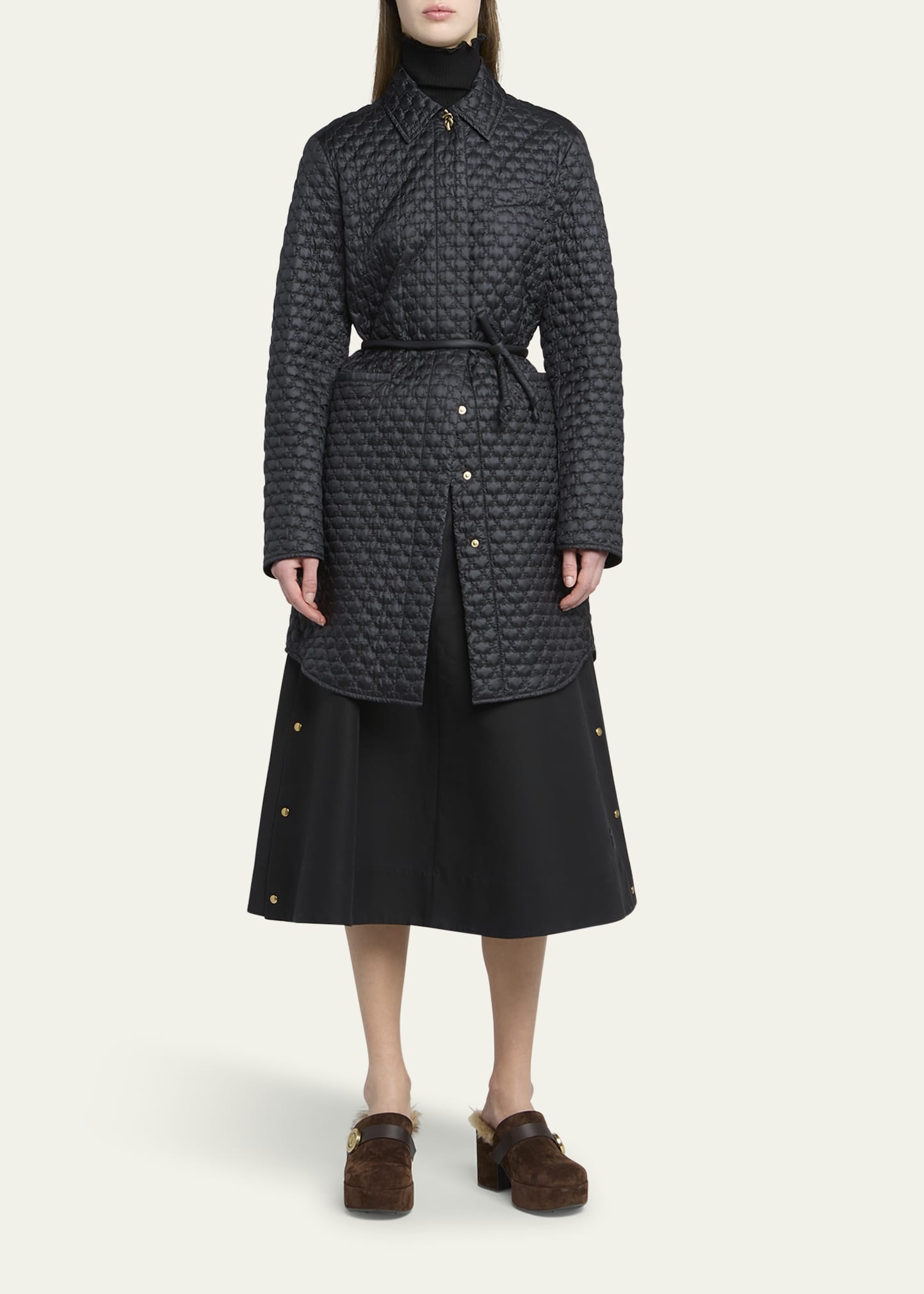 Raissac Quilted Long Down Coat - 2