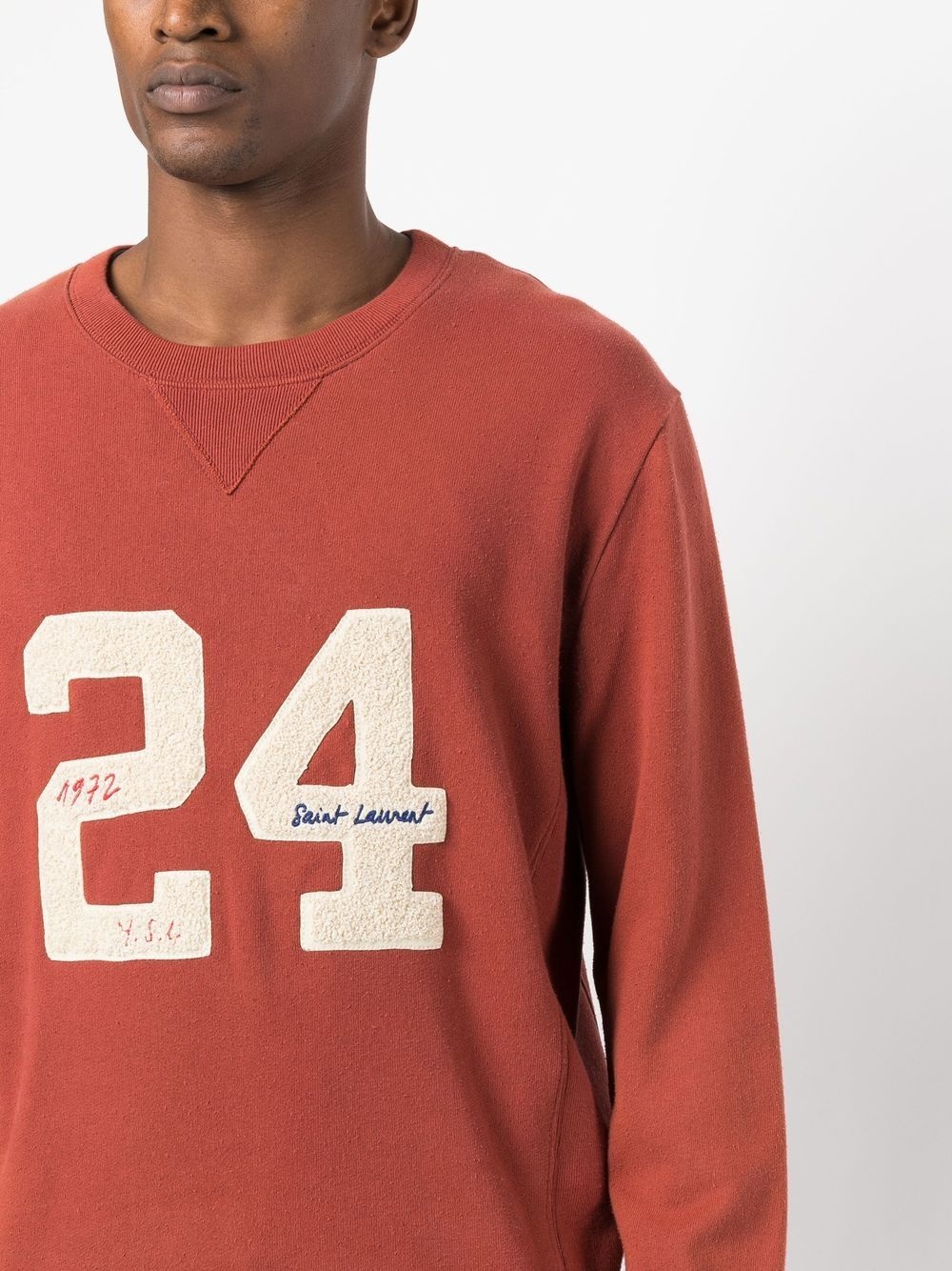 logo embroidery cotton sweatshirt - 5