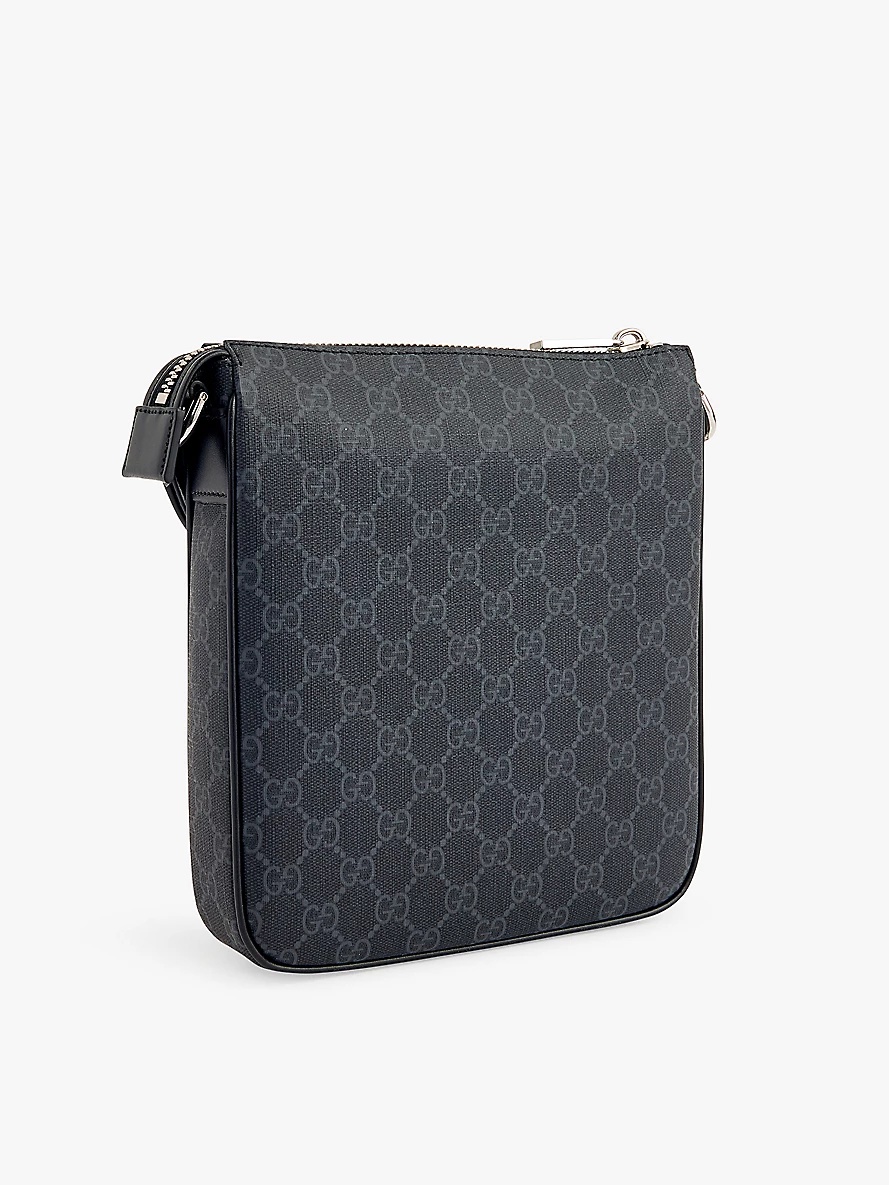Monogram-print coated-canvas cross-body bag - 4