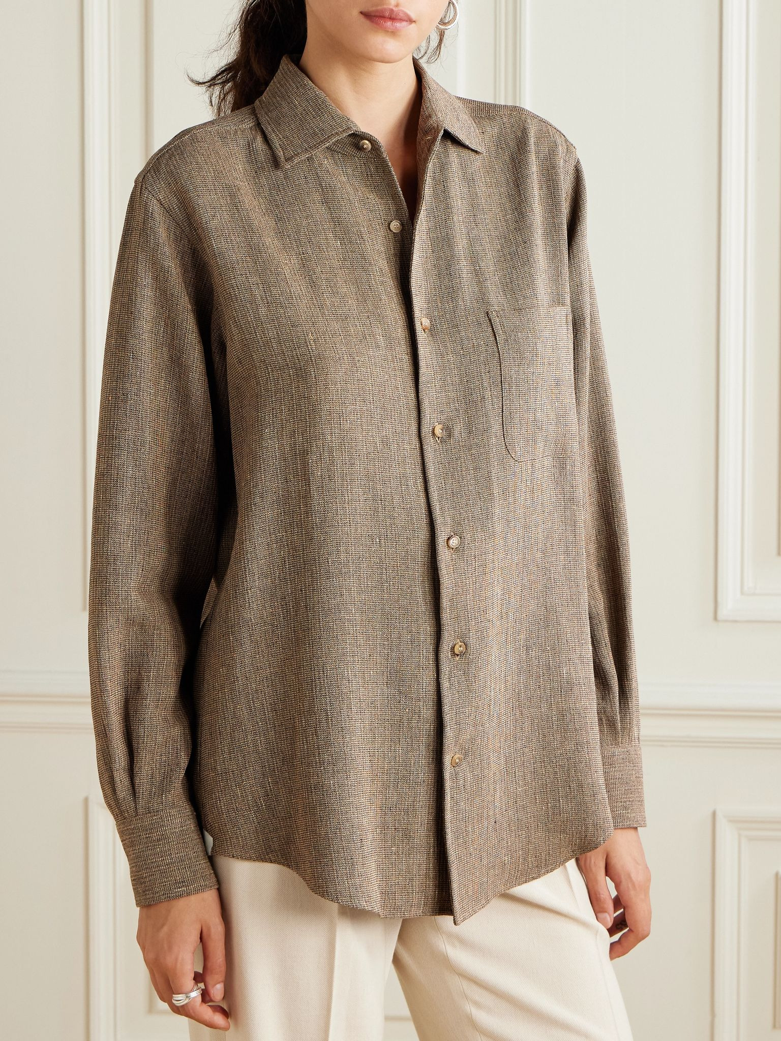 Andrè linen shirt Brown - 3