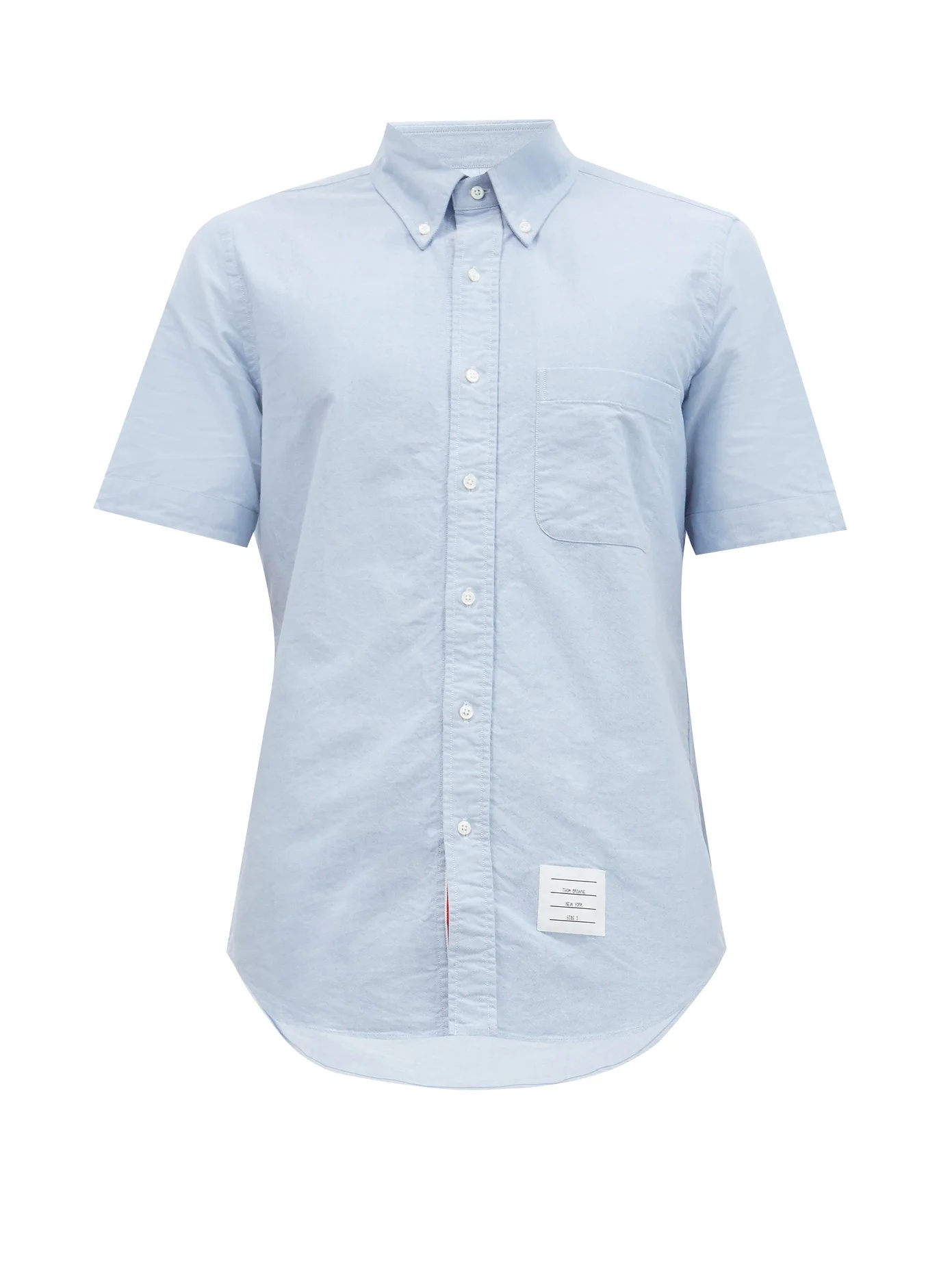 Tricolour button-down collar cotton-oxford shirt - 1