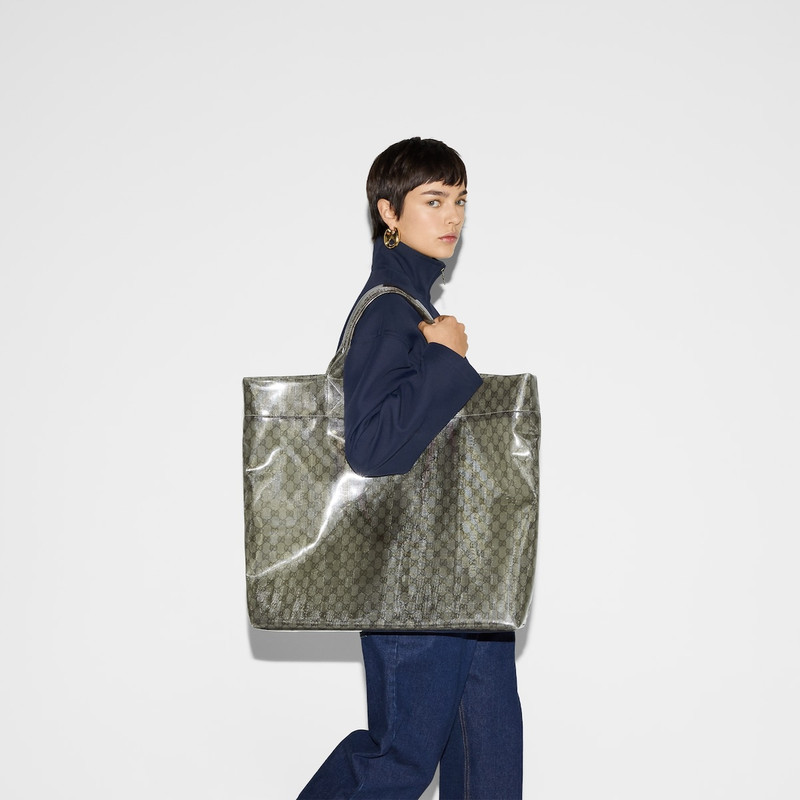 GUCCI GG see-through tote bag outlook