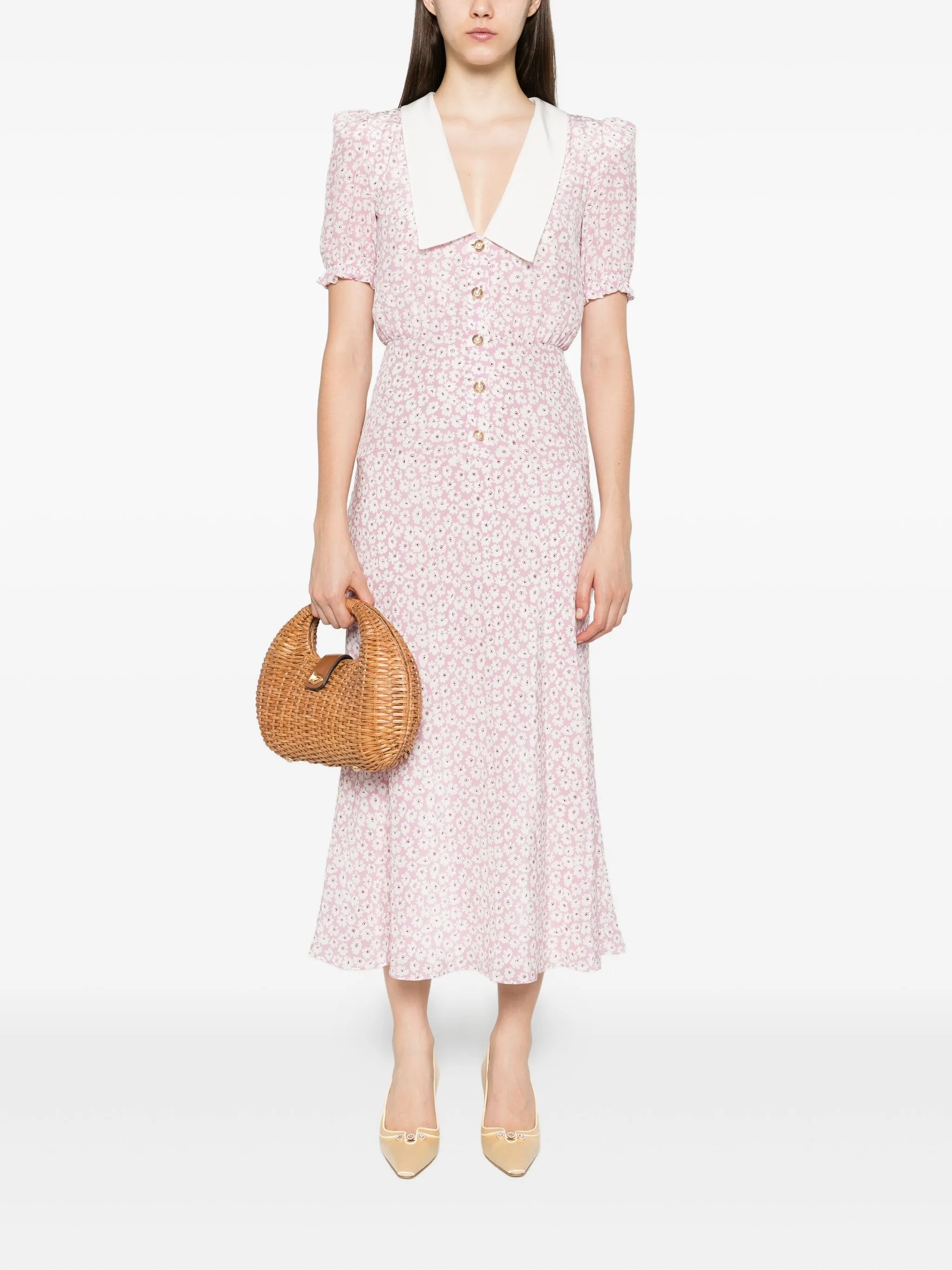 floral print midi dress - 2