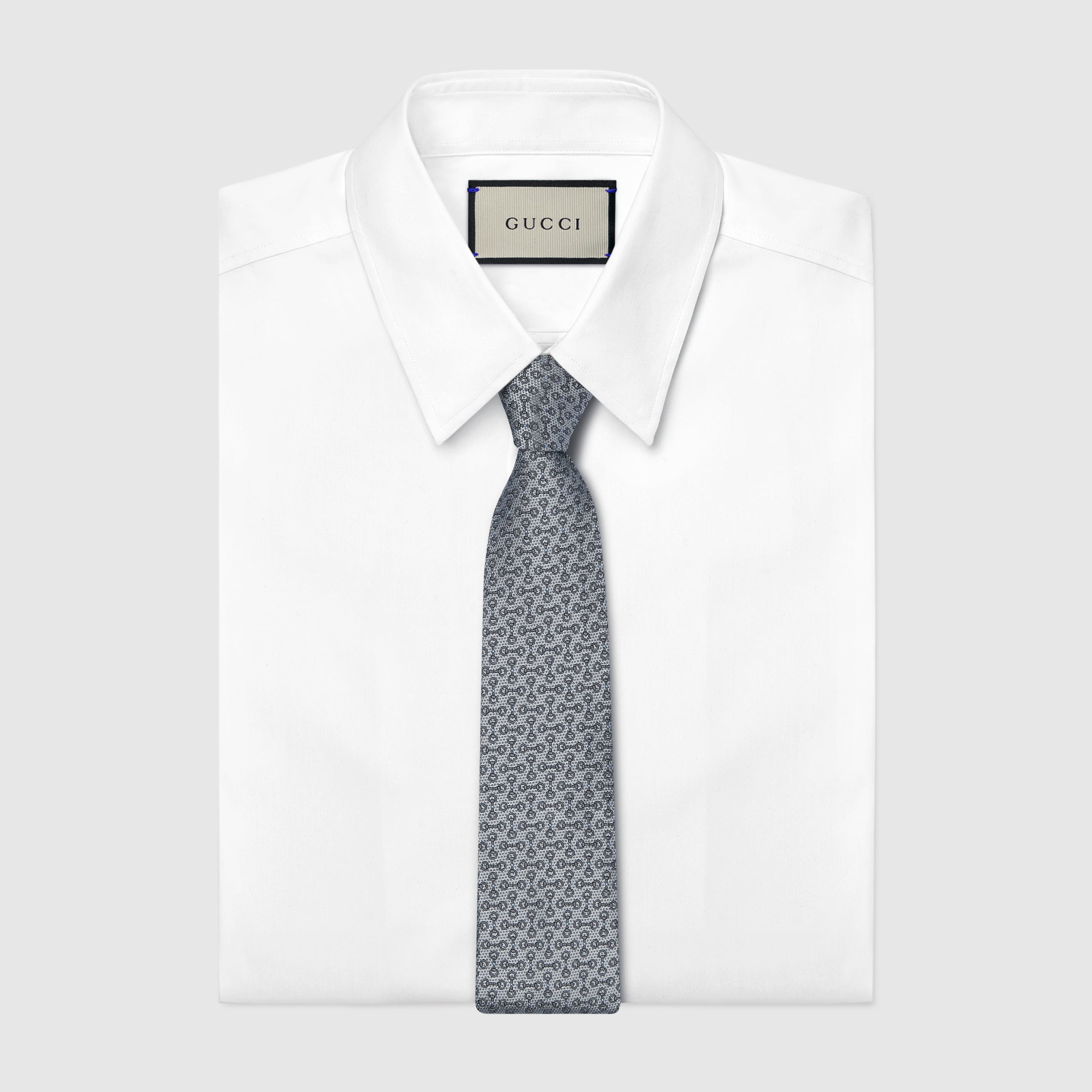 Horsebit silk jacquard tie - 2