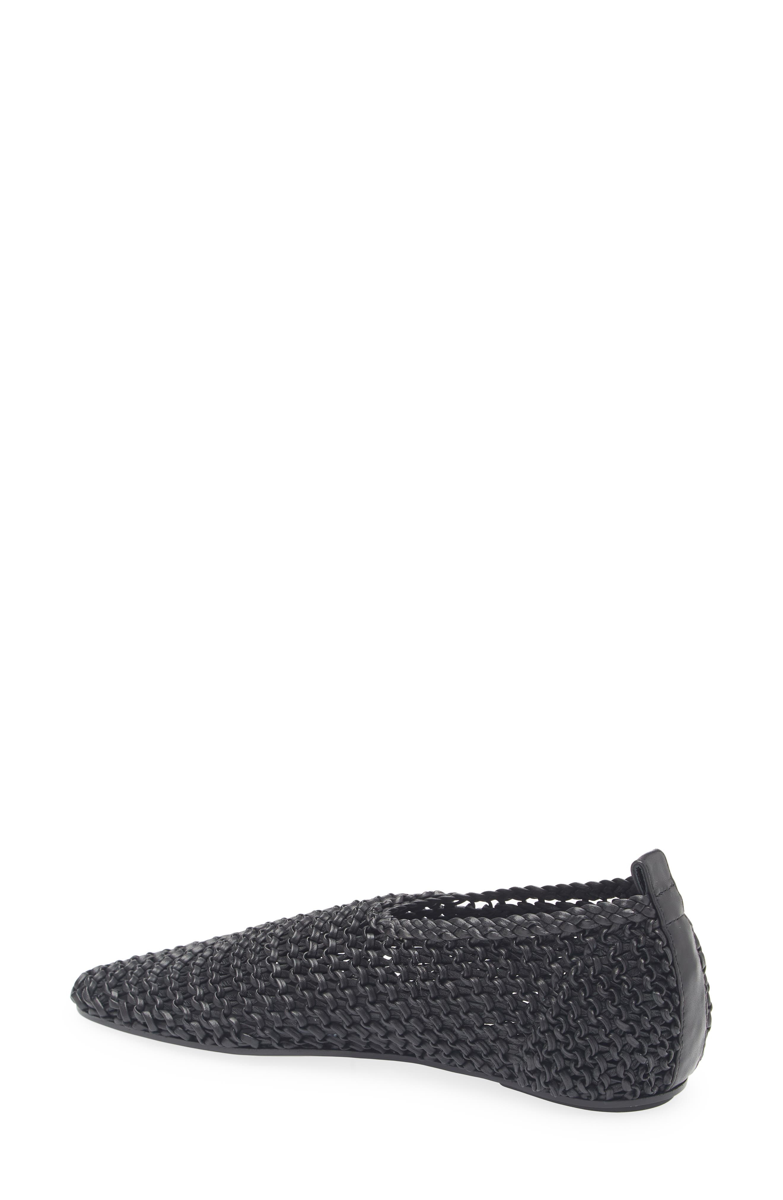 TOTEME Woven Leather Flat in Black at Nordstrom - 2