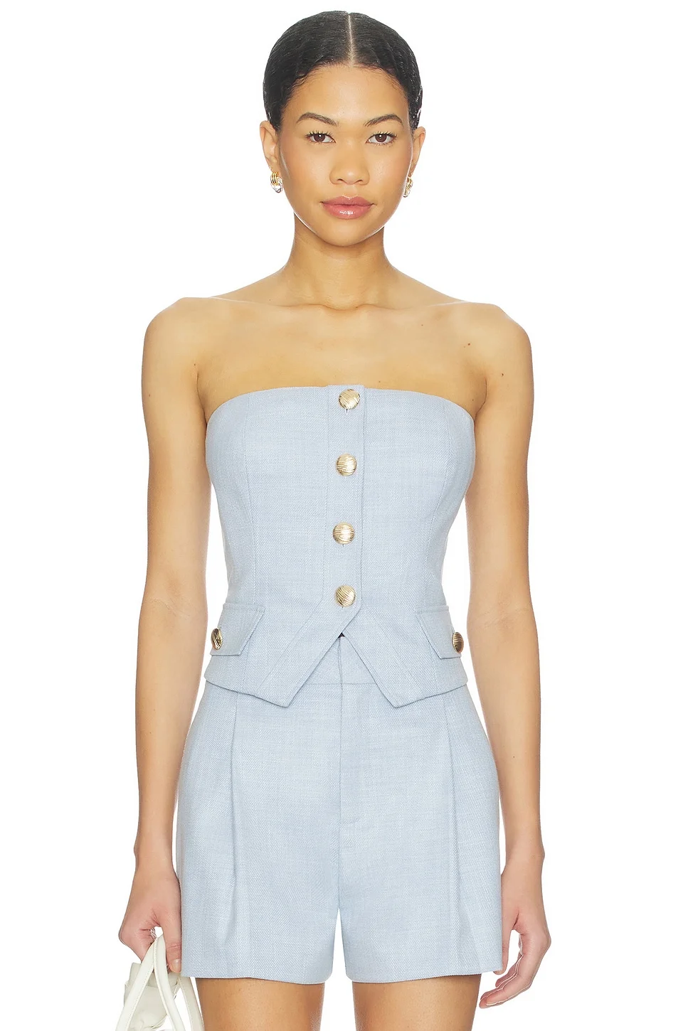 Ellery Chambray Suiting Bustier - 1