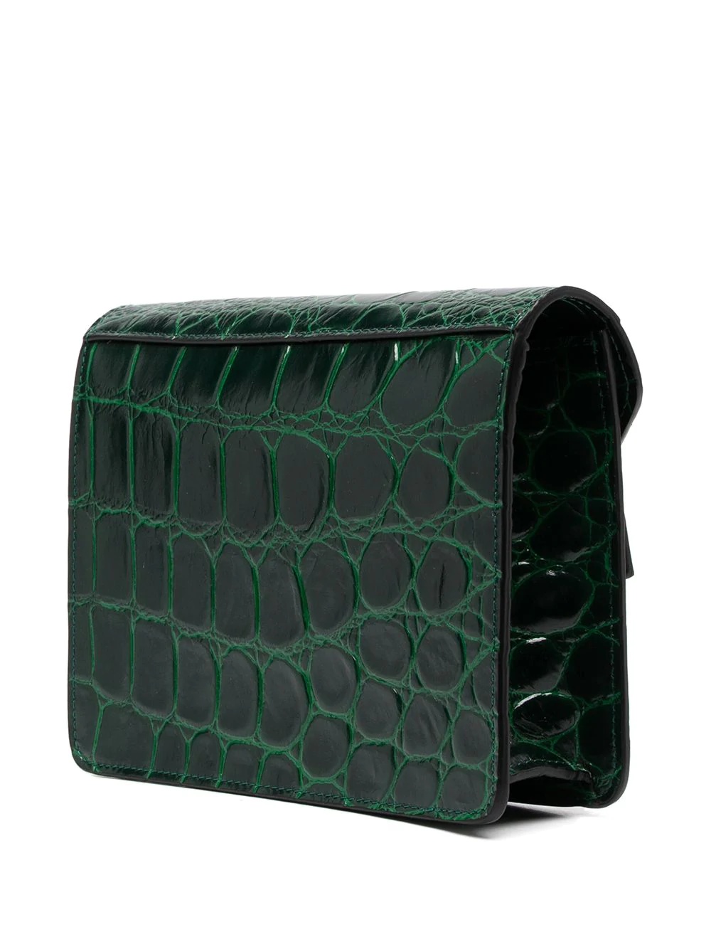 croc-effect embossed shoulder bag - 3