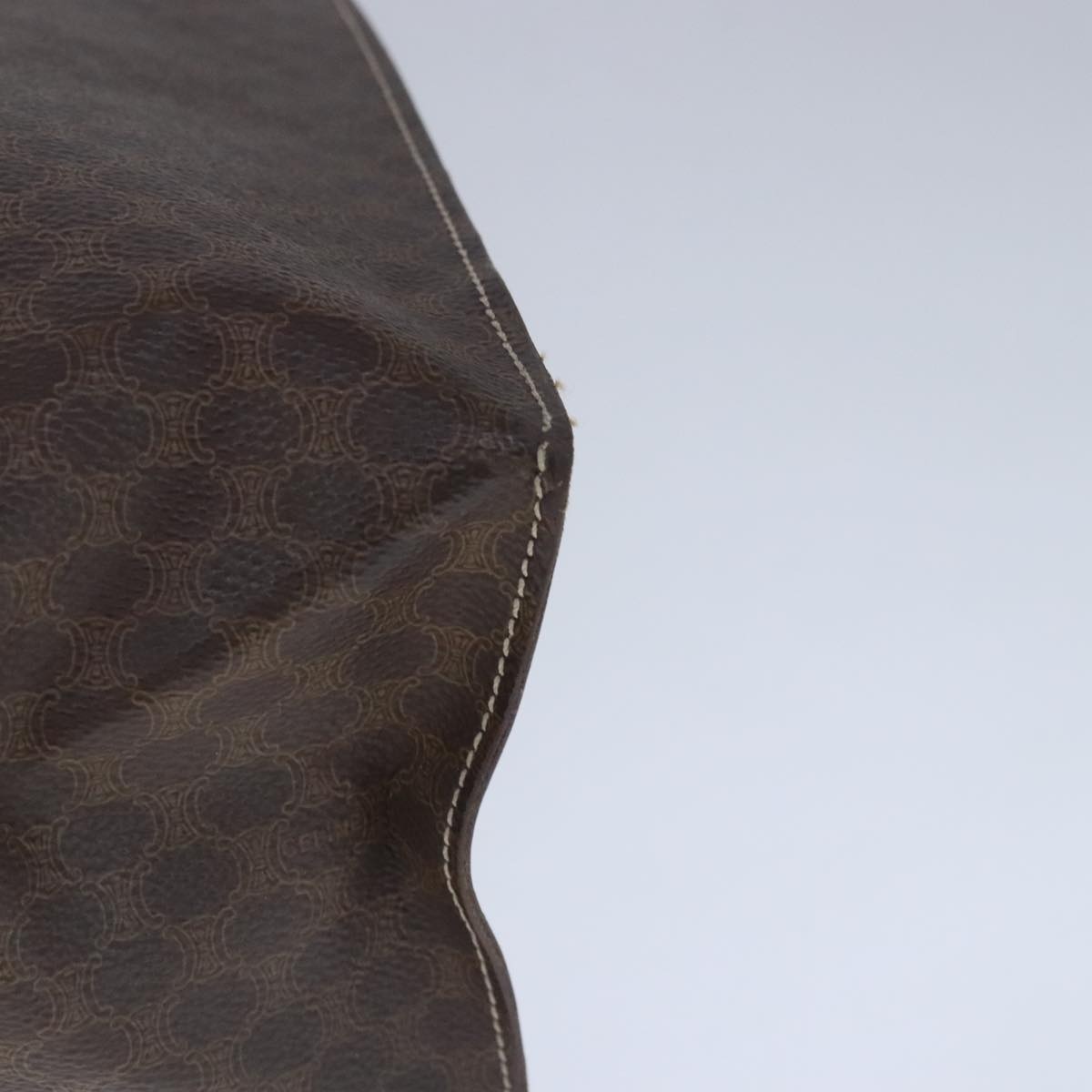 CELINE Macadam Canvas Shoulder Bag Pvc Leather Brown - 11