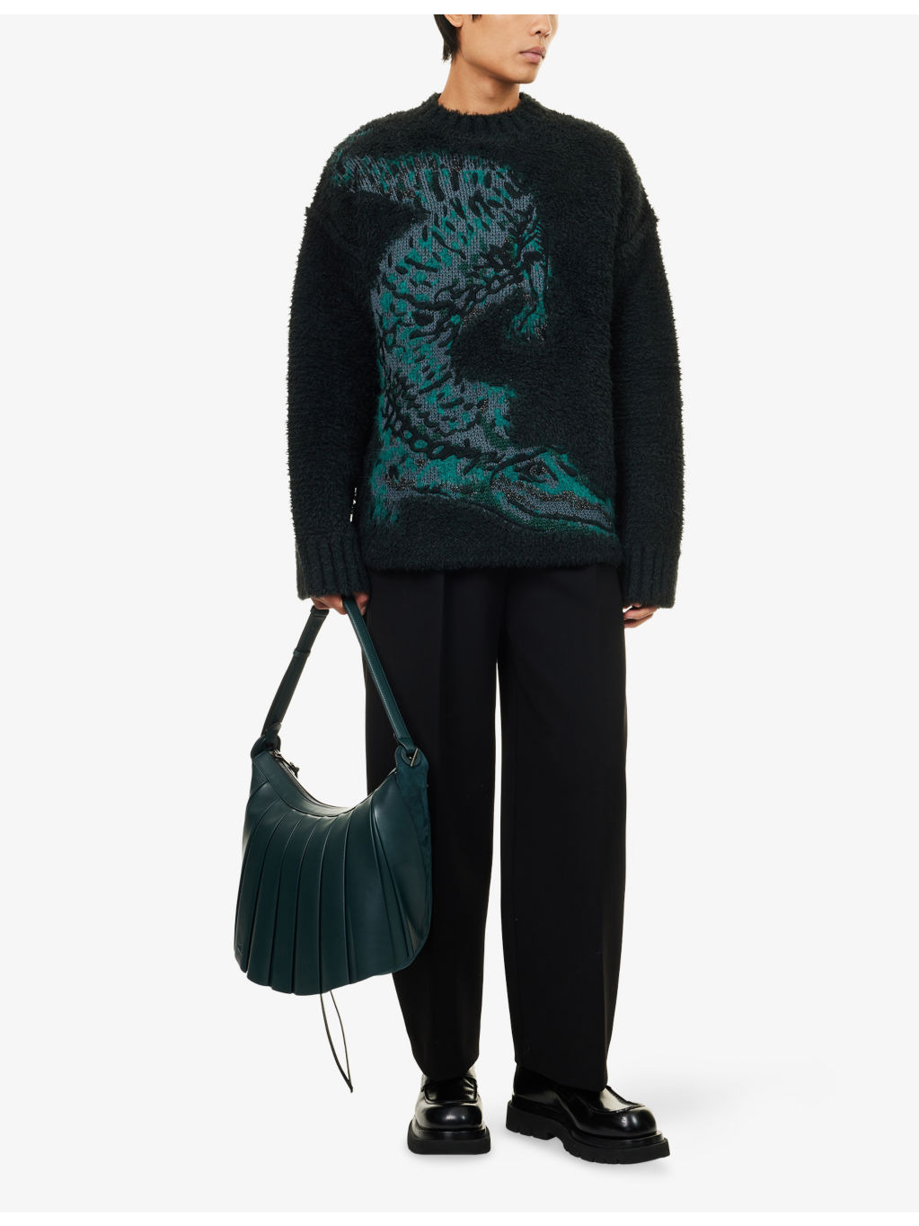 Big Croc Patterned Knitted Jumper - 2