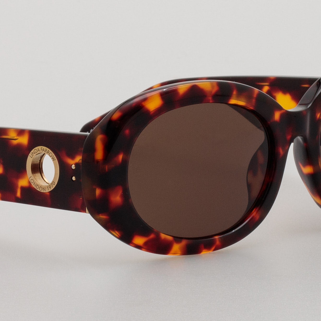 LINA OVAL SUNGLASSES IN TORTOISESHELL - 4